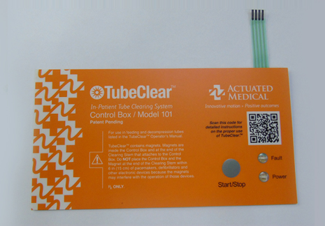 醫(yī)療給食管清理器薄膜開關(guān)帶二維碼印刷 DSC00351