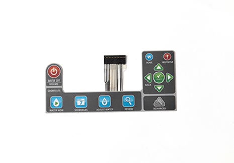 水量控制器彩印薄膜開(kāi)關(guān)