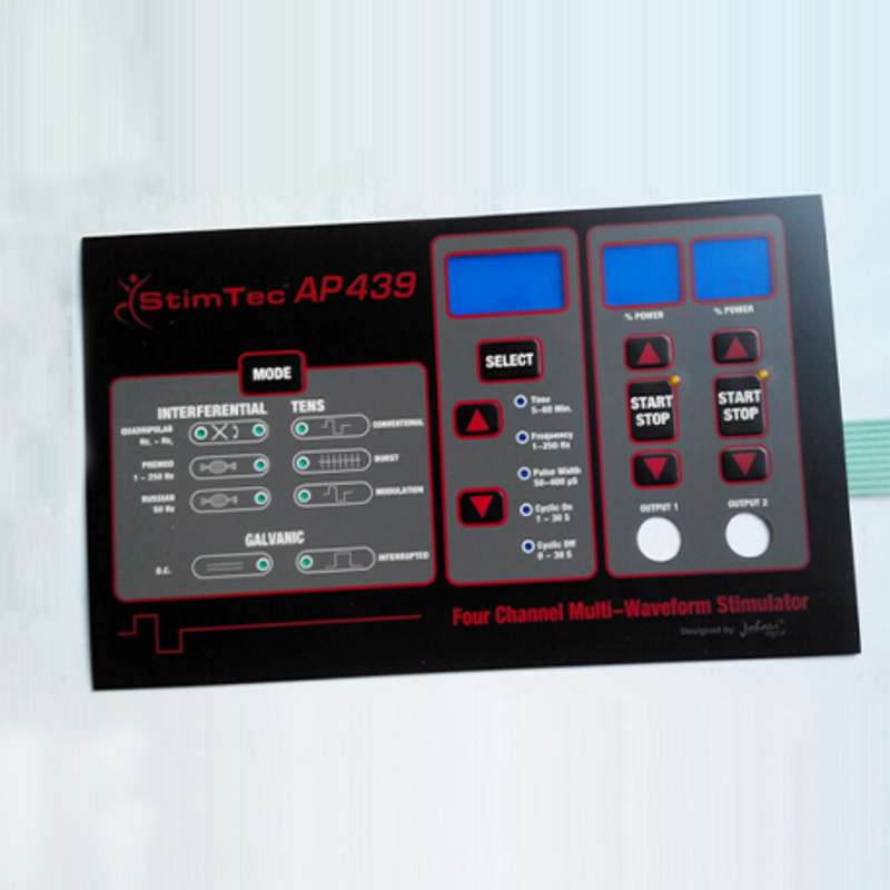 醫(yī)療鎮(zhèn)痛脈沖刺激儀防菌薄膜開關(guān) AP439